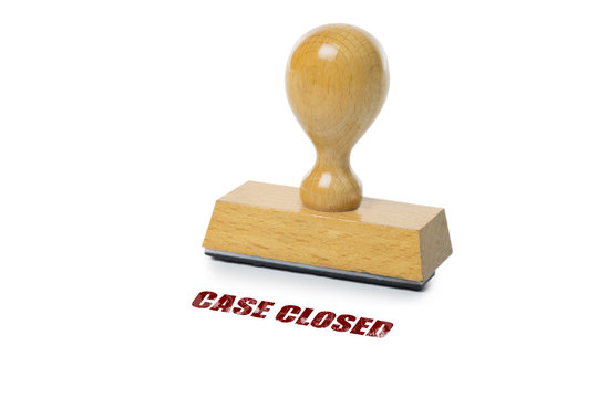 Case closed Rubber Stamp