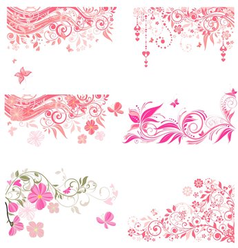 Decorative pink borders