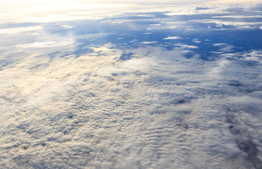 Sky and Cloud Top view from airplane window