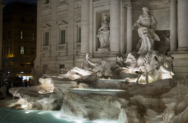 Fontana di Trevi at reopening, detail