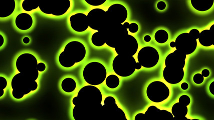 Abstract Black Glowing Particles Illustration - Green