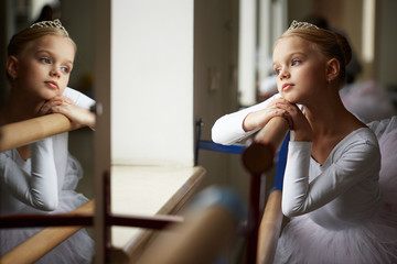 Teen beautiful ballerina posing in the image © gladiusstock
