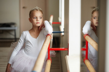 Teen beautiful ballerina posing in the image © gladiusstock