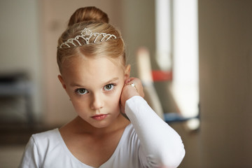 Teen beautiful ballerina posing in the image © gladiusstock