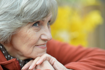 Senior couple in park