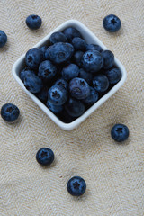 blueberries on table