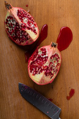 cut pomegranate