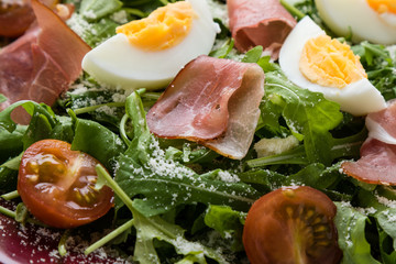 rucola salad closeup