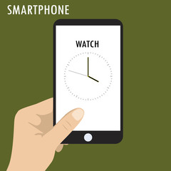 icon clock on the screen