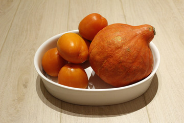 тыква и хурма