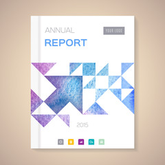 Annual Report Cover vector illustration