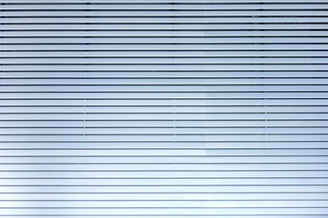 Fototapeta premium Lamellae horizontal - grey blue metal / aluminium material backg