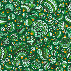 Seamless Christmas background with christmas balls.