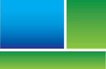 Obraz premium Blue Green Postcard