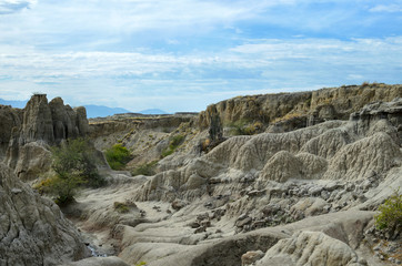 Canyon of gray sandstone - beauty of nature 