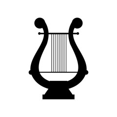Lyre black simple icon