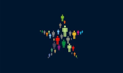 star pople group desing vector