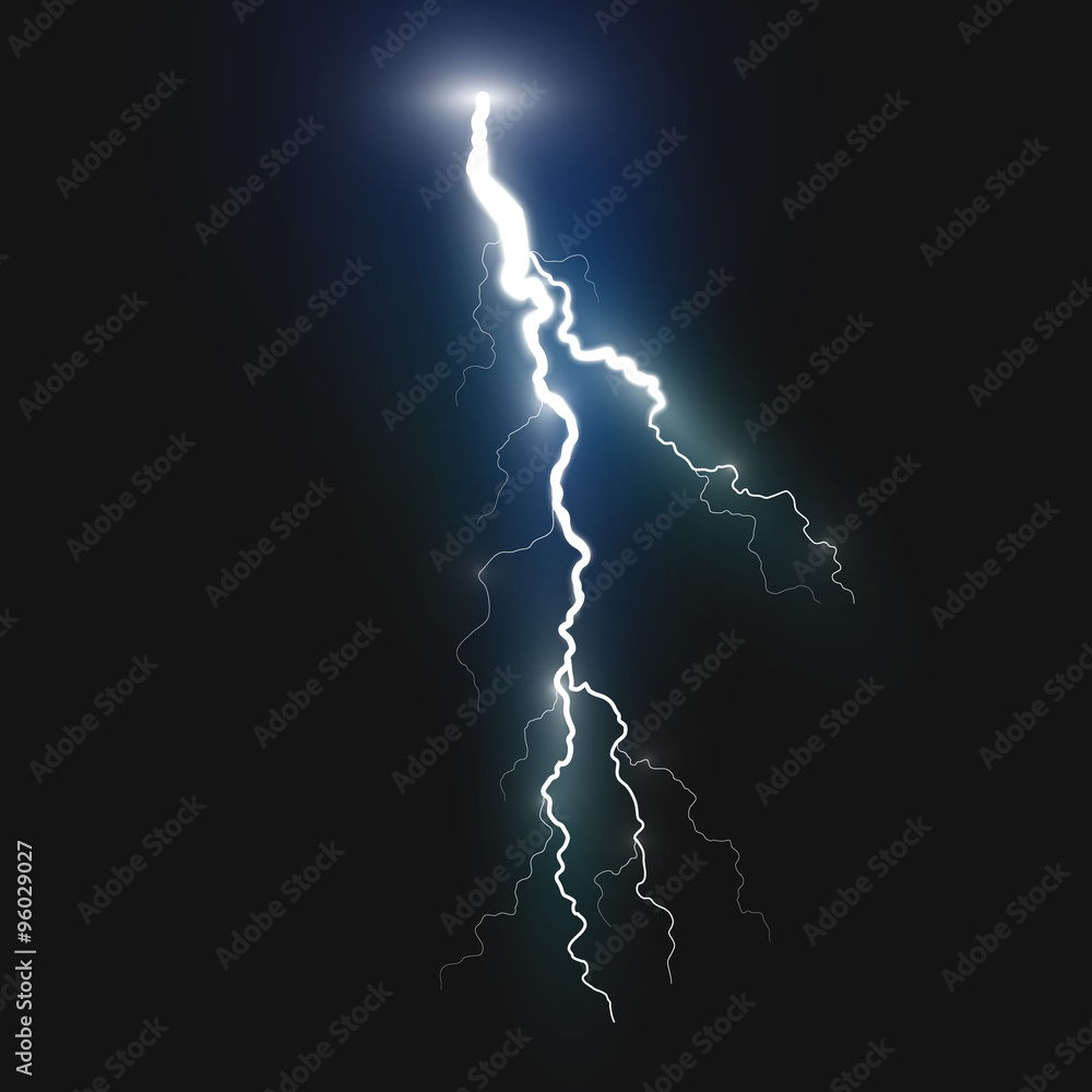 Poster new realistic lightning symbol