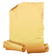 Big golden scroll of parchment 