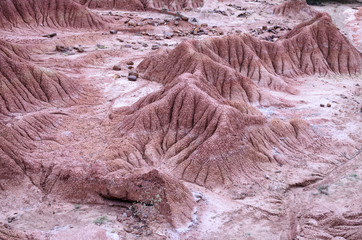 Unreal sandstone terrain of a desert 