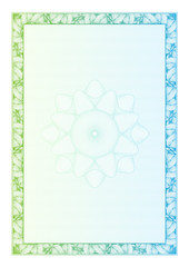 Certificate. Award background. Gift voucher. Template diplomas currency Vector illustration