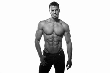 Fototapeta premium Sexy man in studio