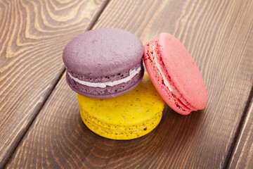 Colorful macaron cookies