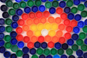 collecting of color pet caps