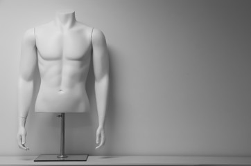 White male mannequin torso - obrazy, fototapety, plakaty