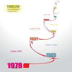 Vector retro Infographic Timeline Template with numbers on light