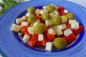 Tomaten Schafskäse Salat