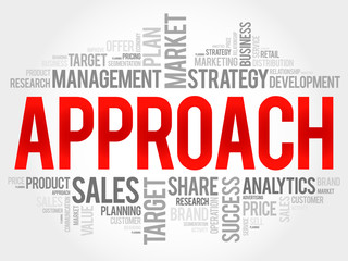 Approach word cloud, business concept
