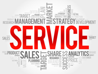 Fototapeta premium SERVICE word cloud, business concept