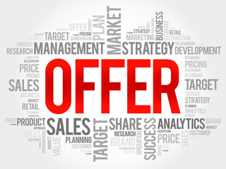 Offer word cloud, business concept