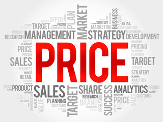 PRICE word cloud, business concept