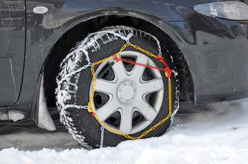 Schneeketten, Winter