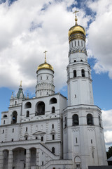 Fototapeta na wymiar Ivan the Great Bell Tower in the Kremlin Museums of Moscow, Russia