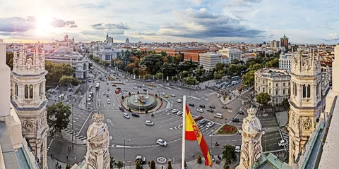 Fotobehang Madrid Madrid, Plaza de Cibeles
