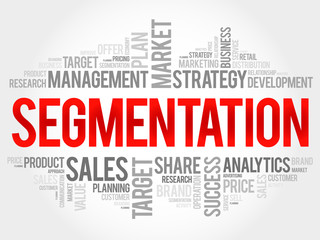 Segmentation word cloud, business concept