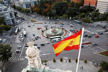 Fototapeta premium Madrid, Plaza de Cibeles