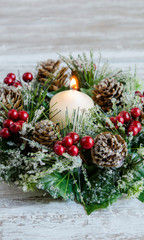 Christmas candle, home decoration