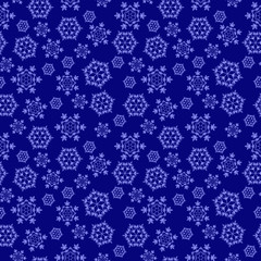 blue seamless background with snowflakes, vector