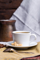 Black coffee and cookies