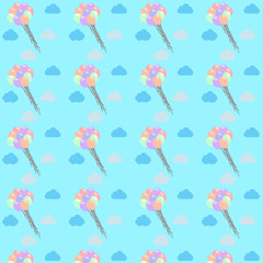 air balloons pattern vector illustration