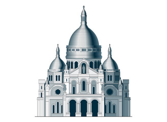 The sacred basilica Sacre Coeur in France - 2