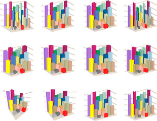 Isometric diagram columns