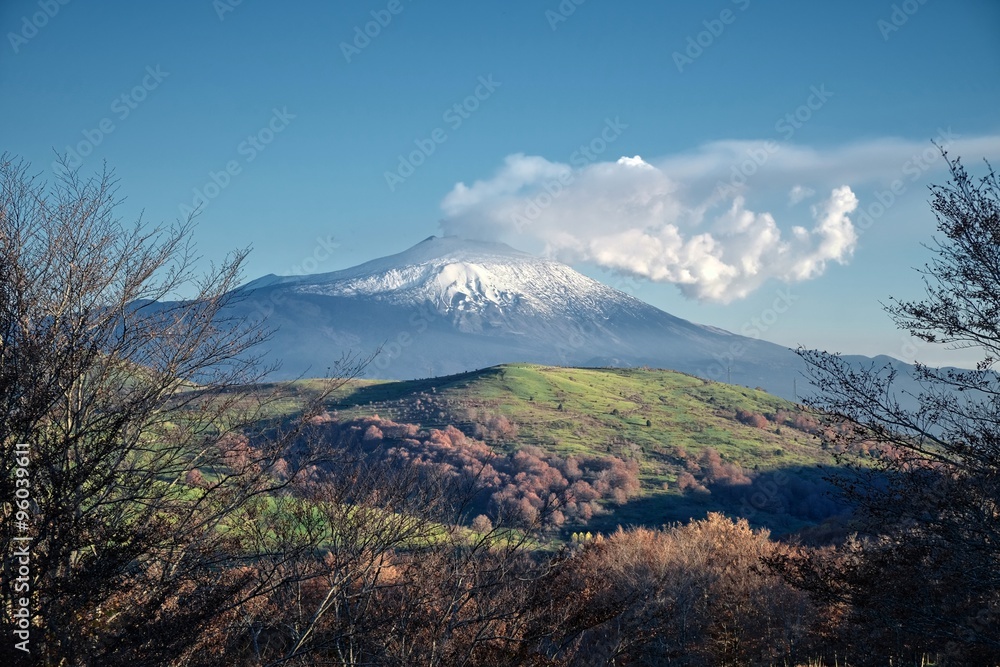 Wall mural Etna Volcano from Nebrodi Park, Sicily