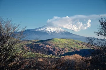 Türaufkleber Etna Volcano from Nebrodi Park, Sicily © ollirg