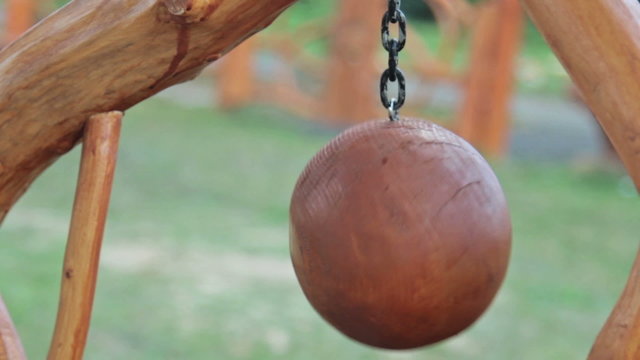 Decorative wooden ball
