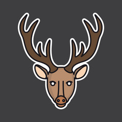 Vector deer head mascot